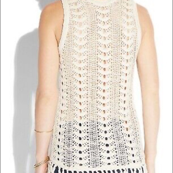 LUCKY BRAND FRINGE CROCHET SOFT BOHO TANK TOP - Picture 8 of 8